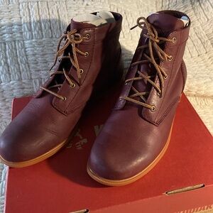 Kodiak Canada Leather Lightweight Hikers Low Rider Original Wine Red size 8